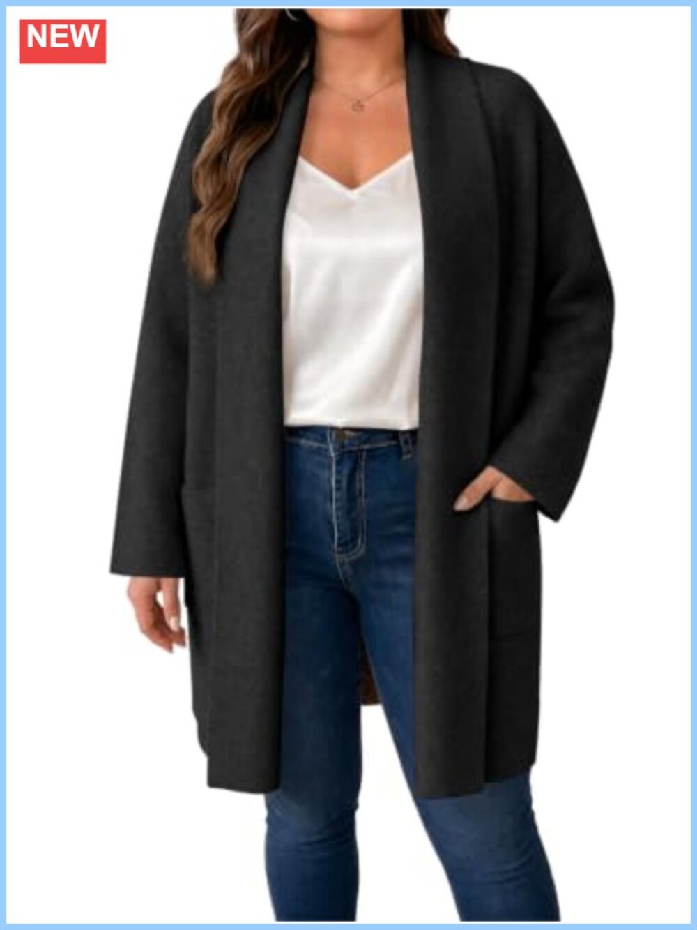 Plus Size Long Cardigan Sweater Oversized Coatigan Knit Jacket